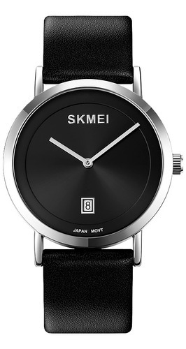 Reloj Hombre Skmei 1907 Acero Minimalista Elegante Clasico Color de la malla Negro/Plateado/Negro