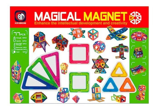 Imagen 1 de 1 de Bloques Magnéticos 77 Pcs 1372765 Shine Envio Full