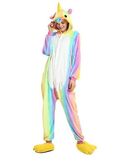 Pijama Kigurumi Unicornio Arcoiris De Adulto