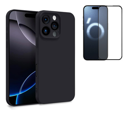 Carcasa Para iPhone Silicona + Protector Pantalla Vidrio