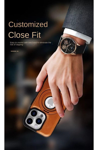 S Funda De Piel Auténtica For iPhone 15 Pro, Modelo Business 2024 A