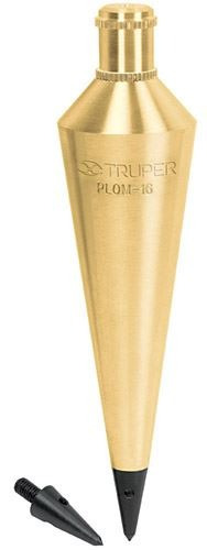 Plomada Albañil De Bronce Punto Centro 340gr Truper Plom-12