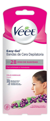 Veet Bandas Depilatorias Faciales Piel Normal X20u Pack X3