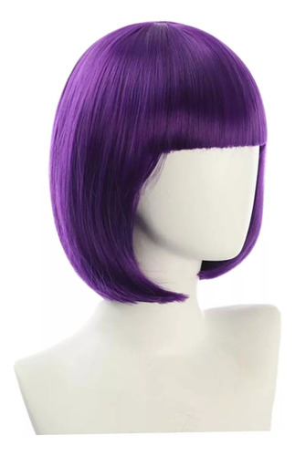 B- Peluca D Shakira Morada Con Flequillo Ajustable