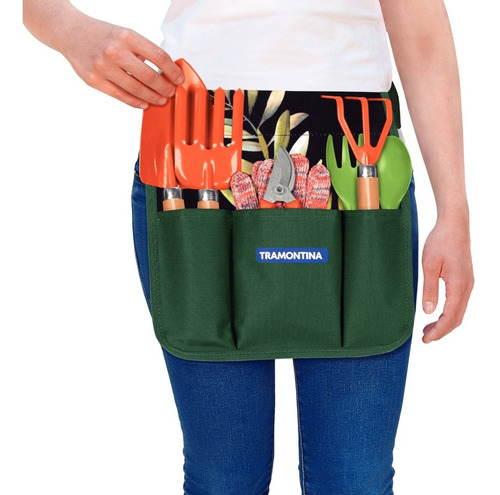 Kit Set Jardineria 8 Piezas Palitas + Cinturon Tramontina