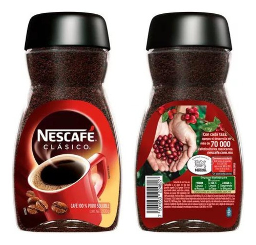 Nescafé Clásico Puro Soluble De 200 Gr