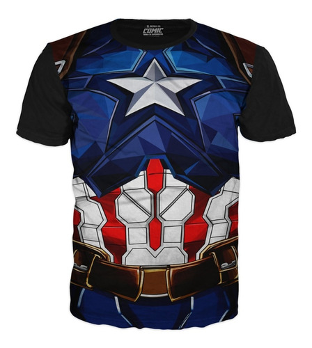 Camiseta De Capitan  America Superheroes