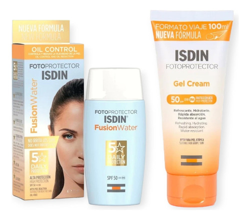 Isdin Pack Fotoprotector Fusion Water 50 Ml+gel Cream 100 Ml