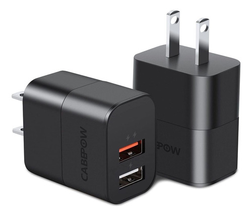 Cabepow - Cargador Usb De 5 V 2.4 A, Paquete De 2 Unidades,