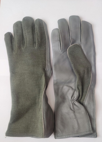 Guantes Vuelo Verde - Nomex - Piel De Oveja Talla 9-10