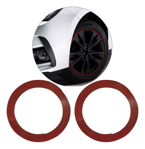 Friso Adesivo Protetor Roda Universal Vermelho Prisma 2015