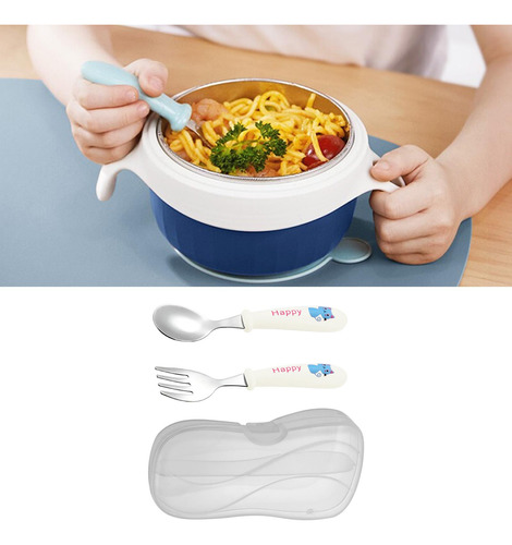 Juego De 2 Cucharas Y Tenedor Con Caja De Blanco