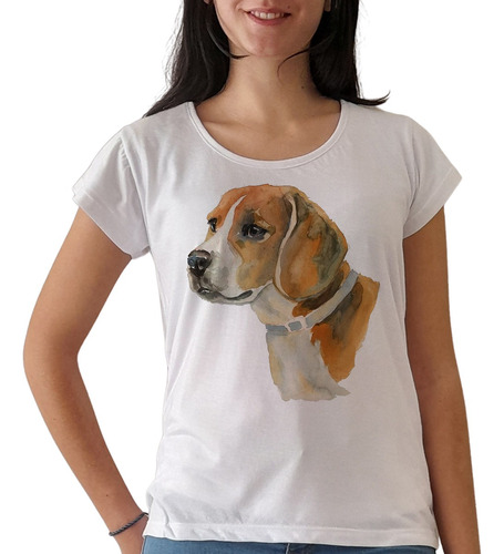 Remera Perro Beagle Animales Mujer Purple Chick