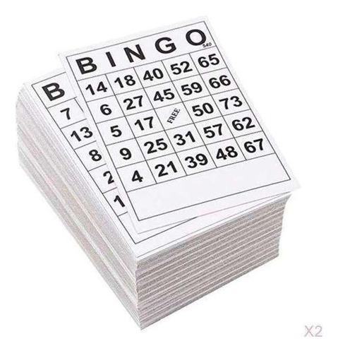 Tarjetas Bingo 1 En Una Sola 120 Hojas Tarjetas Desechables