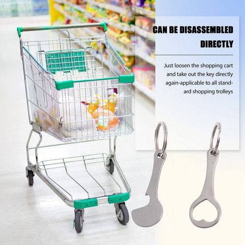 2 Piezas De Carrito De Compras De Acero Inoxidable Remover-s