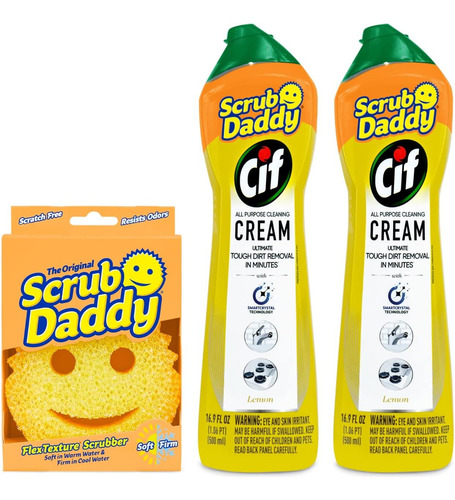 Scrub Daddy Og 2x Cif Cimple De Celización Cif, Limón - Crem