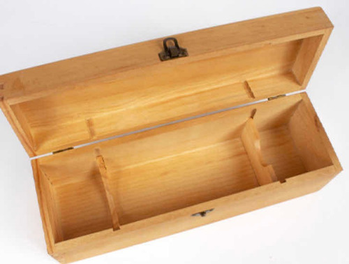 Caja De Madera Natural Para Vino