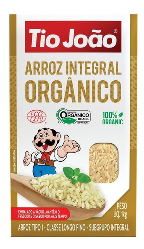 Arroz Tio João Integral Orgânico - 1kg