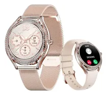Comprar Desong - Relojes Inteligentes Para Mujer (contestar\u002Fhacer Llamada) Para Teléfonos Android Ios De 1.3 Pulgadas, Amoled Full Touch Bling Para Mujer, Rel