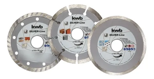 Set X3 Disco Corte Diamantados Segmentado Turbo Continuo Kwb