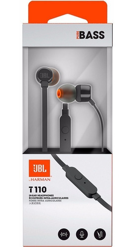 Fone De Ouvido  Jbl T110 Original Preto - Com Nota Fiscal