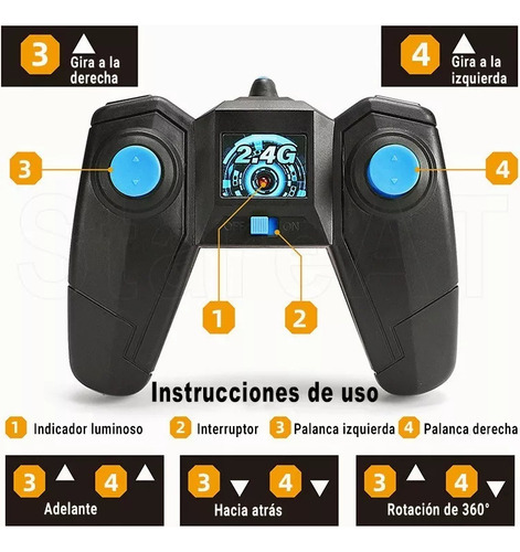 N Juguete Coche De Acrobacias 360° Doble Lado Control