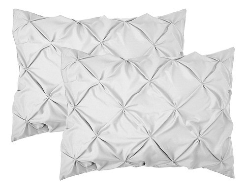 Juego De 2 Fundas De Almohada Plisadas Microfibra 1500