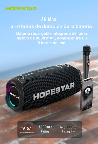 Parlante Hopestar A6 Max Bluetooth 80w