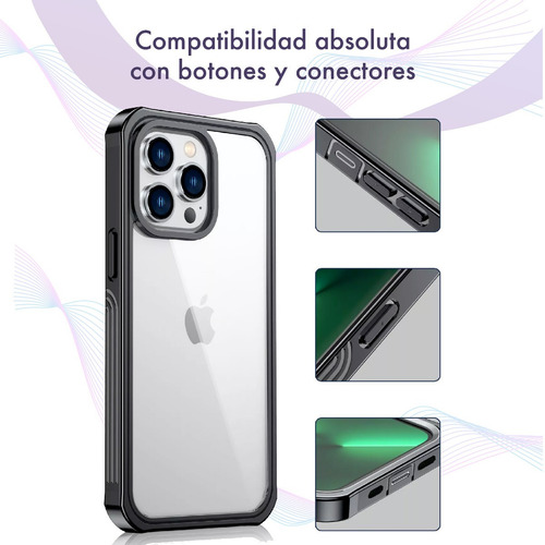 Imagen 8 de 10 de Funda Compatible iPhone 14 Pro Alto Impacto + Vidrio