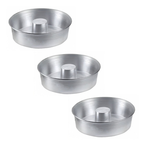 Set X 3 Savarin Aluminio 24 Cm Tortera Budin Reposteria Flan