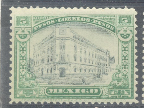 México Palacio  Postal 5p Sc 628a Ciudad De México 1920 Mint