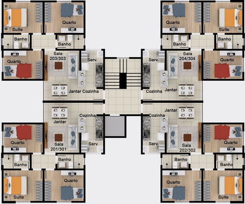 Imagem 2 de 14 de Apartamento Com Área Privativa À Venda, 2 Quartos, 2 Vagas, Santa Branca - Belo Horizonte/mg - 2672