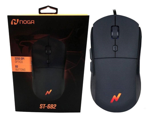 Imagen 1 de 1 de Mouse Gamer Retroiluminado Led 3200 Dpi Noga St-682