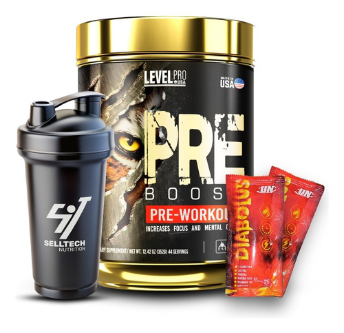 Pre Entreno Pre Boost 352gr Fruit Punch + Shaker