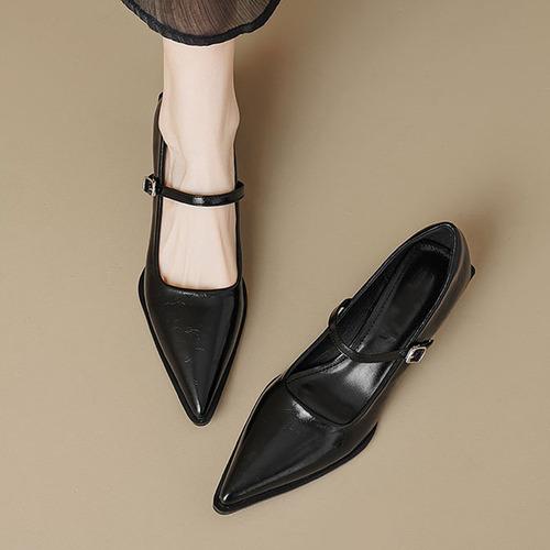 Zapatos De Vestir Para Mujer Con Tacón Bajo Y Punta Fina