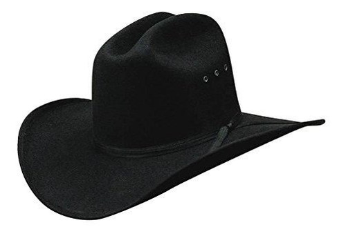 Sombrero De Vaquero De Fieltro Sintético Negro Con Banda Neg