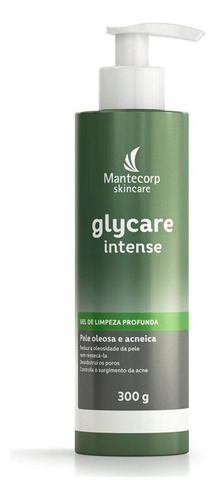 Gel De Limpeza Facial Glycare Intense Para Peles Oleosas e Acneicas 300g Mantecorp