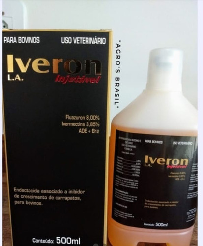 Iveron L.a 3.85%+ 8% Fluazuron Derruba Carrapato Mosca Gado