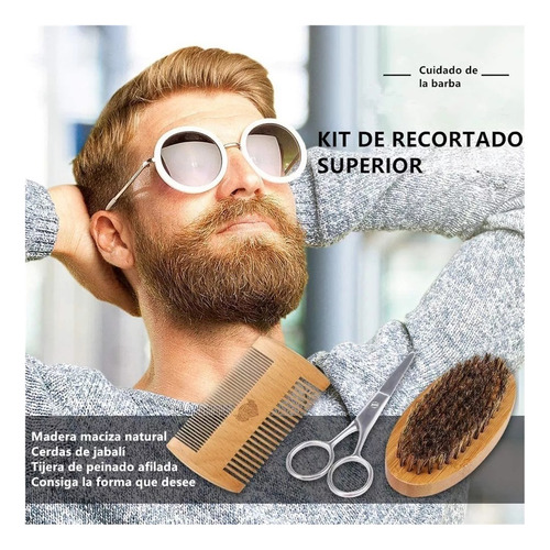 2pc Kit Para El Crecimiento De La Barba Masculina, 11 En 1
