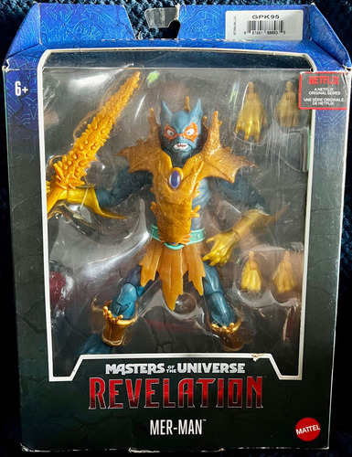 Figura Mer Man Motu Revelation. Mattel Colección Sellada (Usado)