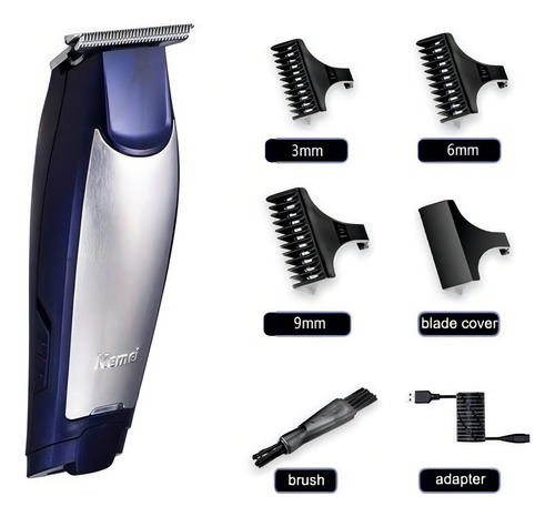 Máquina De Acabamento E Corta Cabelo Sem Fio Kemei Km-5021