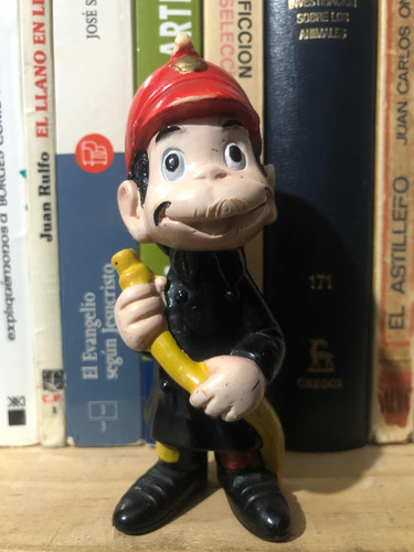 Figura Cantinflas Bombero Vintage 80s Plástico Vinil Pvc