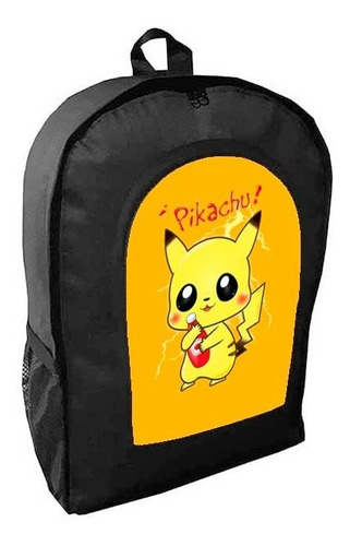 Mochila Negra Pikachu Adulto / Escolar E14