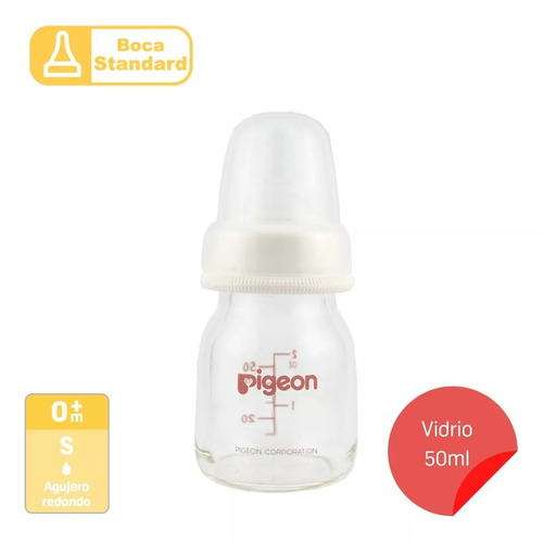 Biberón Pigeon Estándar de vidrio 50 ml