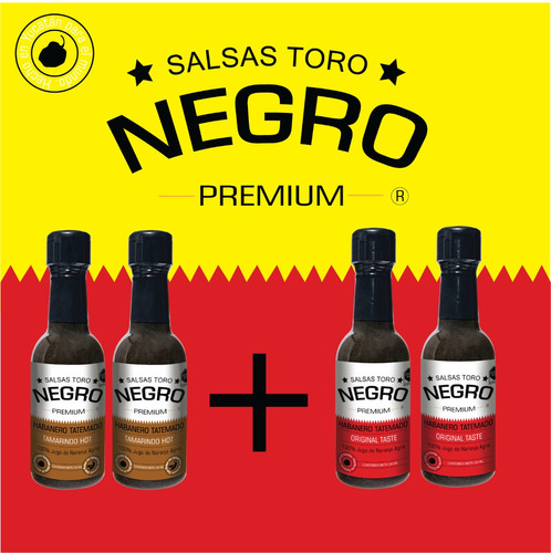 Salsas Toro Negro 4 Pack Tamarindo Y Original