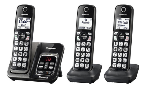 Telefono Panasonic 3 Estaciones Bluetooth Muchas Funciones 