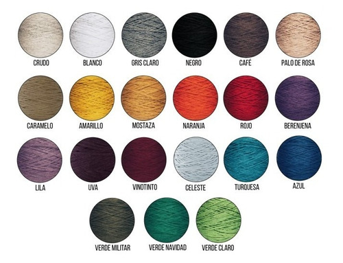 Hilaza De Colores Para Macramé Y Crochet (4mm)