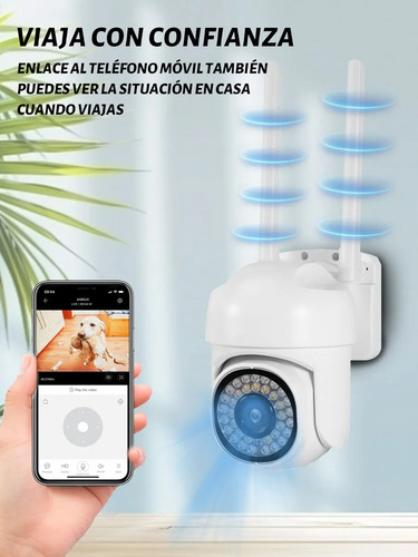4pcs Cámara De Seguridad Wifi De 360° 2k Con Visión Alarma