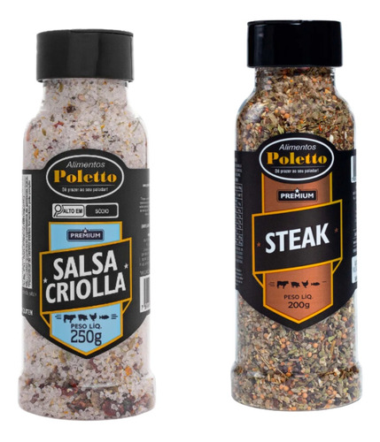 Kit Sal Parrilla Salsa Criolla E Steak Poletto