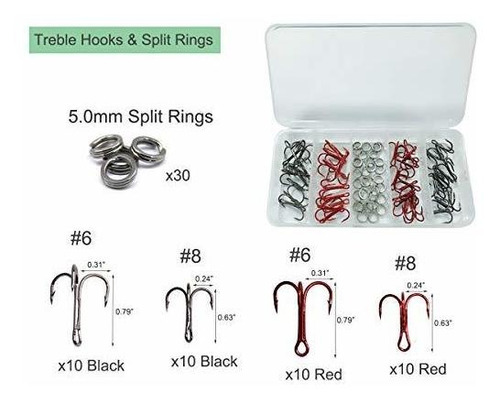Jshanmei Señuelo Pesca Sin Pintar Blanco Duro Anzuelo Kit
